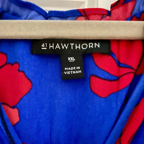 41 Hawthorn Blue Floral Sleeveless Dress – Size XXL - Picture 4 of 5